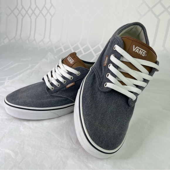 Vans Other - Vans Shoes Mens Atwood Classic Sneaker Blue Wash Dress Blue White Size 11